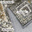 Oriental Area Rug, Washable Low Pile Vintage Area Rug-1741048745