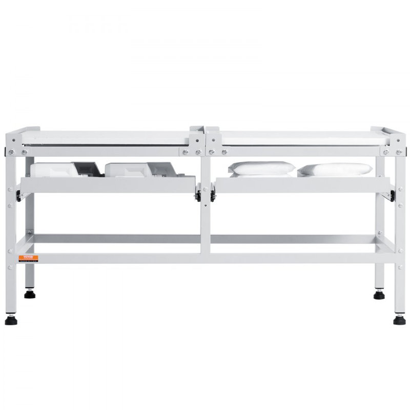 Washing Machine Stand Pedestal 48.5x25 Inch 590LB with Double Tray Carbon Steel