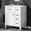 Meuble-lavabo 30 po avec lavabo - Armoire moderne et tiroir avec poignées argentées élégantes-1991124987