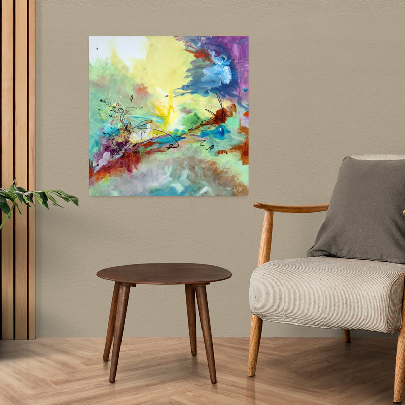 «Today jusqu'à May», art abstrait contemporain, H 24 po x l 24 po