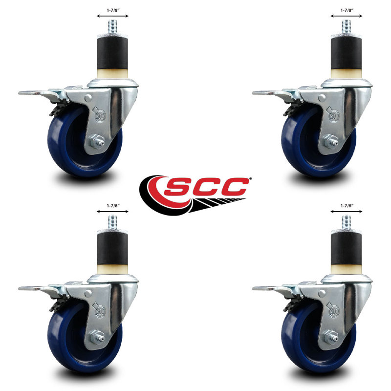 Ensemble de roulettes extensibles en poly de 1 7/8 po