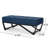 Navy Blue - Add A Stylish Touch. Upholstery. Versatile For Seating Or Decor. Elegant Design. 47 W X 17.21 D 16.5 H Chic Any Room. Comfortable Option. 47.05D 17.21W 16.5H