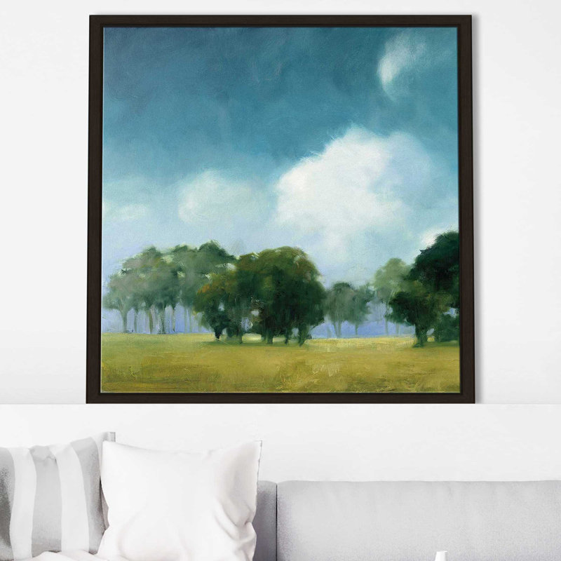 Cloud Dance I - Peinture, Cadre flottant espresso, H 31,5 po x l 31,5 po x P 2 po