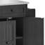  Kitchen Island With Drop Leaf & Wheels, 40.5" Mobile Cart With Storage Drawers & Locking Casters-1711014934