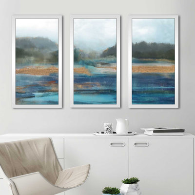 «Cold Spring Morning I» par Susan Jill - Ensemble de 3 cadres à images multiples