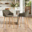 Ensemble de 2 tabourets de bar modernes, chaises hautes pour îlot de cuisine avec dossier-210386186