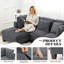 Canapé-lit de 116 pouces avec pouf de salon-1456704938