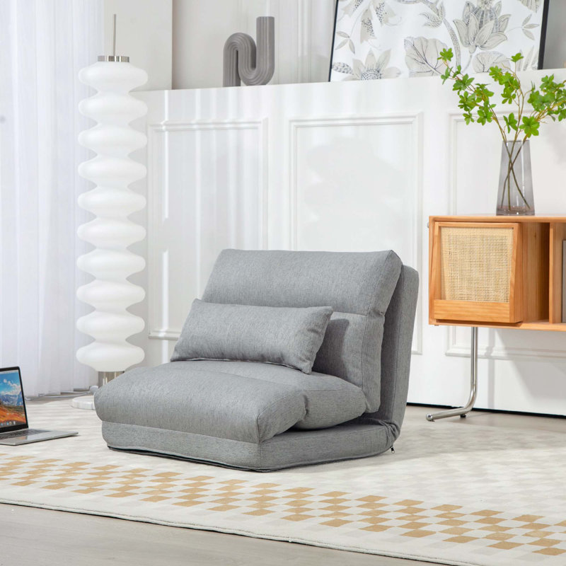 Folding Convertible Flip Chair with Adjustable Backrest, Floor Lazy Sofa