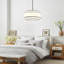 Lustre tambour en tissu de ferme moderne à 6 lumières à intensité variable pour salon Vyrl-1818500319