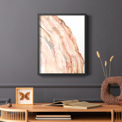 Rose Quartz I, reproduction encadrée - bois massif