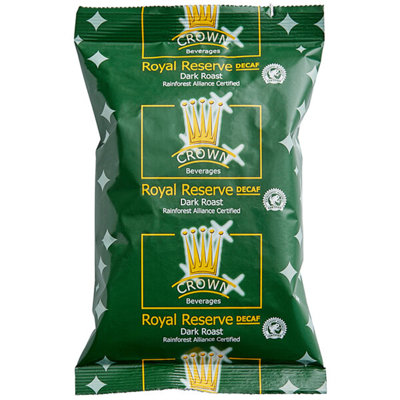Crown Beverages RoyaL Reserve Sumatra Decaf Coffee Packet 2 .75 Oz . WS-110ROYALDEC