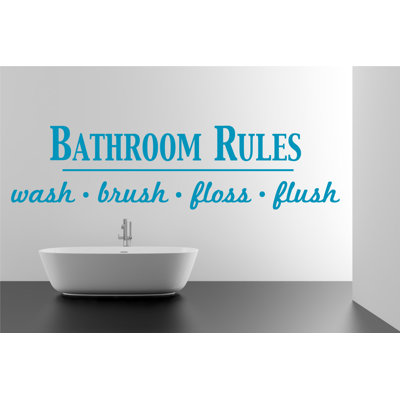 Décalcomanie murale règles de salle de bain