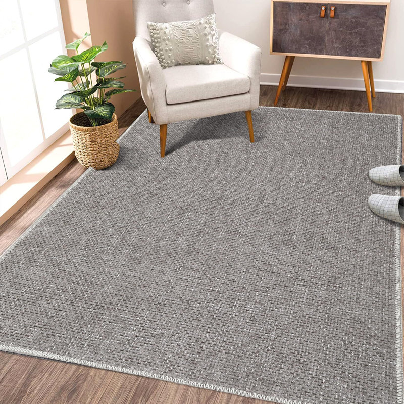 9X12 Area Rug Modern Solid Weaving Textured Area Rug