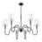 Jisele Matte Black 6 Light Chandelier-123222895