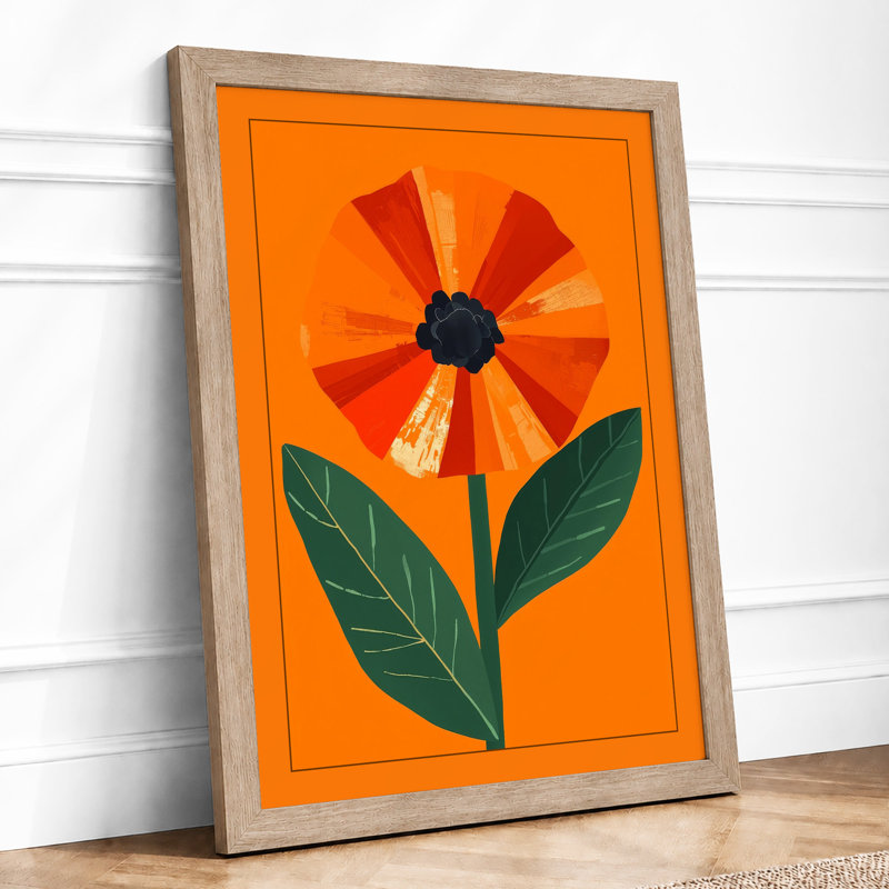 Modern Bloom Botanical - Framed Print, A1 - 84.1 x 59.4 cm, Oak