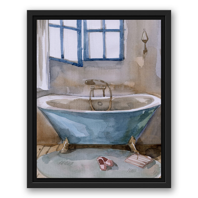 Salle de bain bleue, H 15,75 po x l 12,75 po