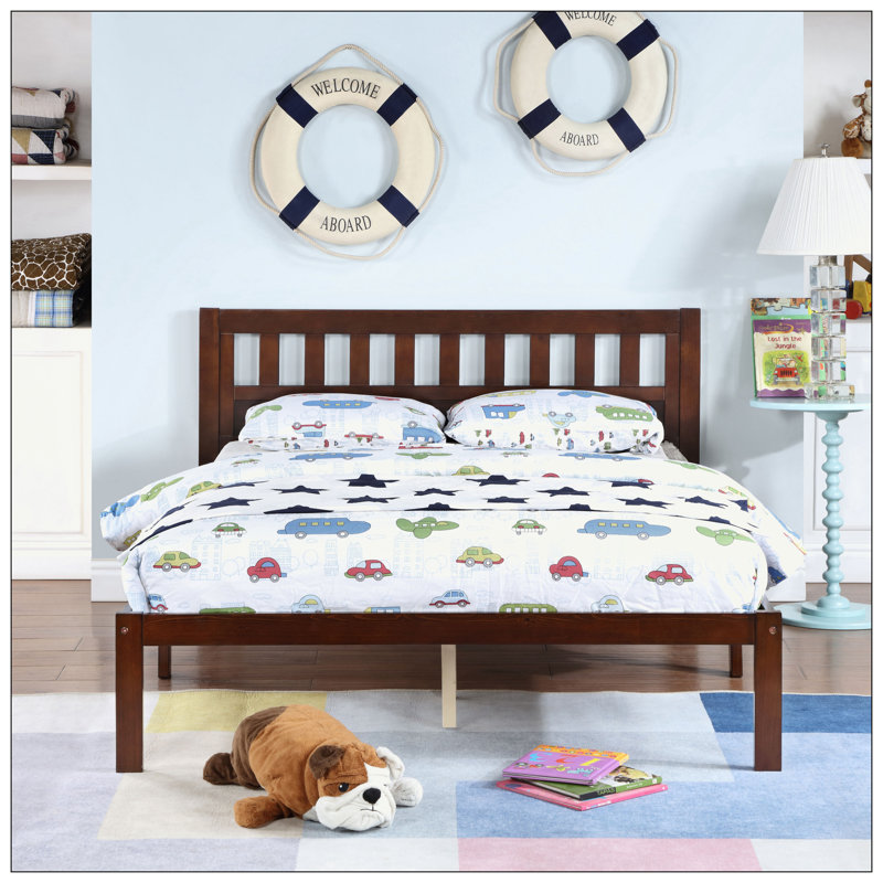 Slat Bed, Full, Walnut