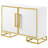 White Freestanding 2-door Cabinet With Gold Trim And 3 - 4 Storage Compartments Art Accent 2 Doors, Trim, Adjustable Shelves
