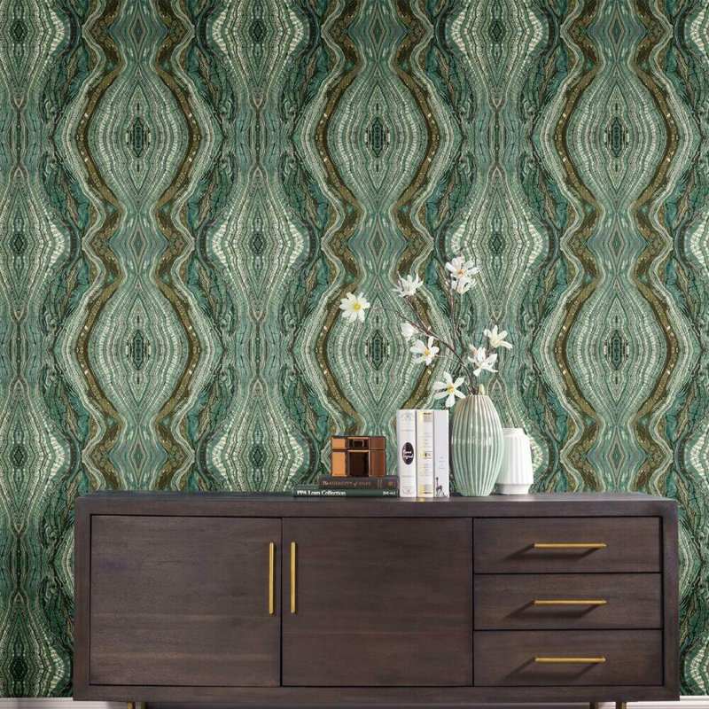Marble Peel & Stick Wallpaper Roll, Teal