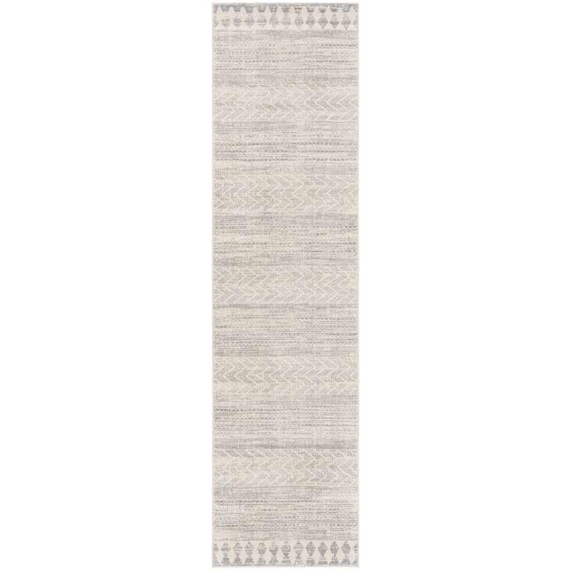 Tapis gris / taupe Herrod, Tapis de couloir 2 pi 7 po x 10 pi