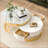 Modern Round Nesting Coffee Table With Drawers