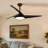 52 In. 3-Blade Smart Downrod Mount Standard Ceiling Fan With 3-Color Dimmable Led Light, Remote Control, Reversible Dc Motor-911409332-911409335