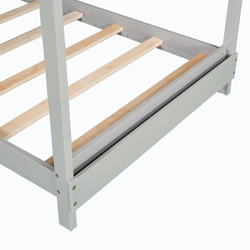 Lit plateforme 75,13 po, gris