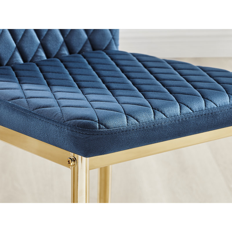 4 - Person Dining Set, Navy/Gold