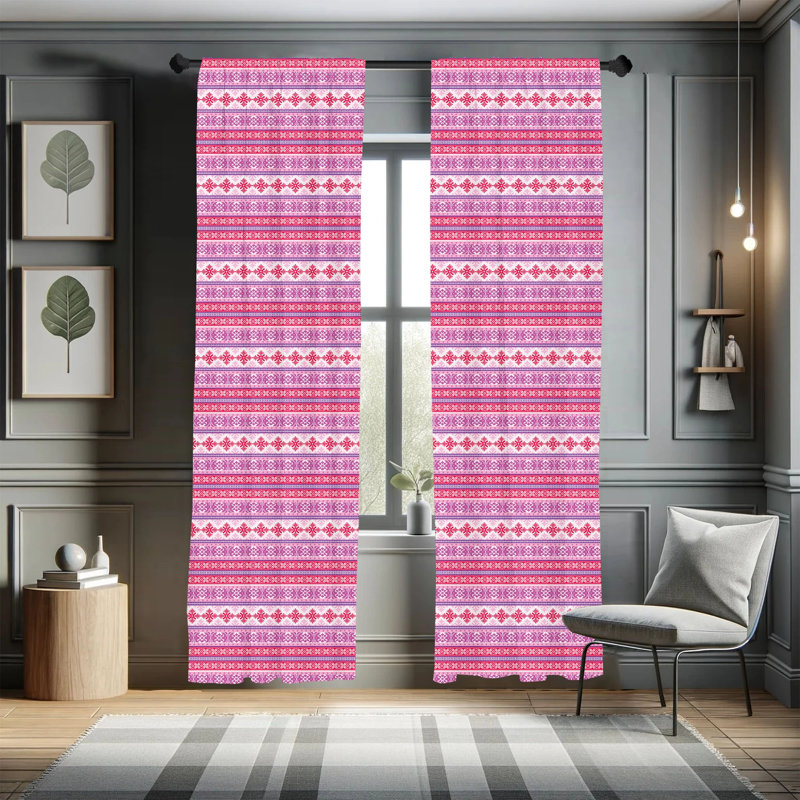 Paire de rideaux semi-transparents avec passe-tringle Car, 28 po x 63 po