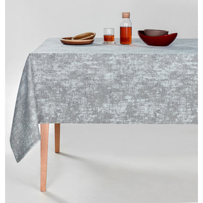 Nappe Chon, gris clair, 100% polyester, 59,1 po x 102,4 po | Aucun repassage requis, nettoyage facile | Lavable à la machine à 86-104 ° F | Parfait pour la salle à manger, les fêtes et les événements, design élégant et durable