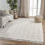 Giordano Geometric Area Rug in White/Ivory-3041176