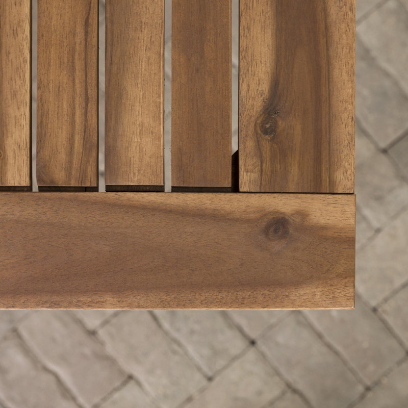 Alfonsi Acacia Wood Outdoor Dining Table, Brown