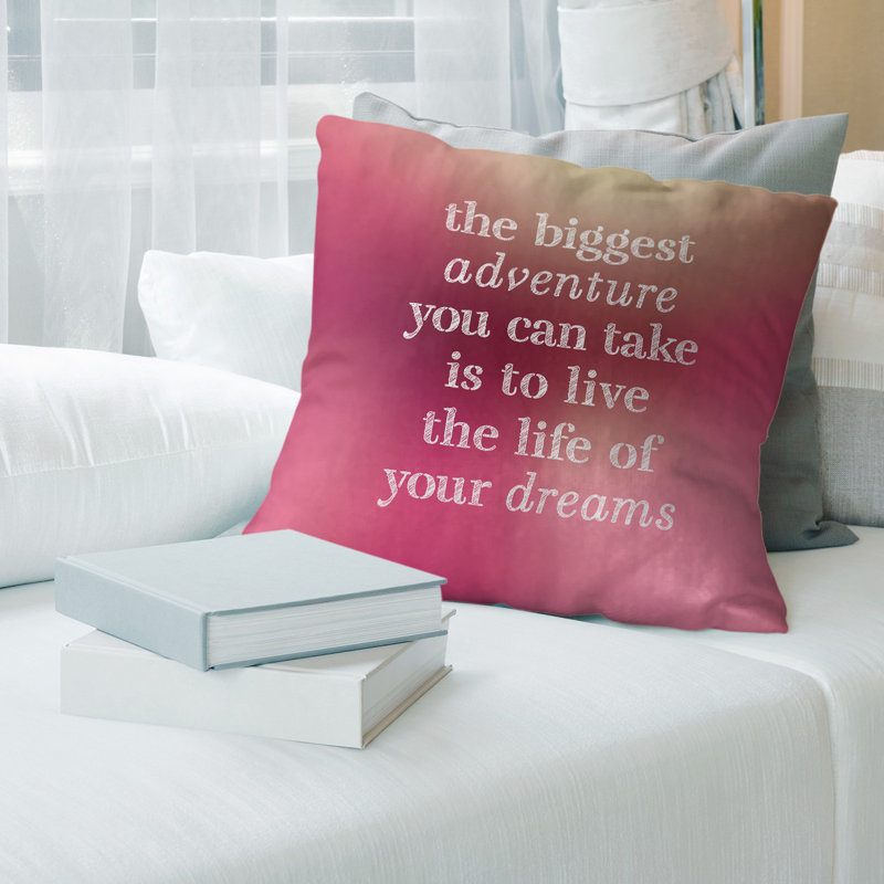 Housse de coussin en lin "la plus grande", 26 po x 26 po, Mauve