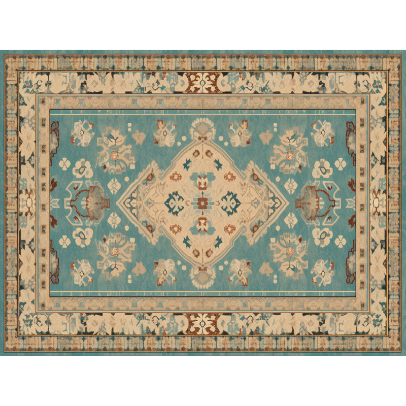 Polyester Comforter, King Comforter, Green/Beige/Brown Oriental
