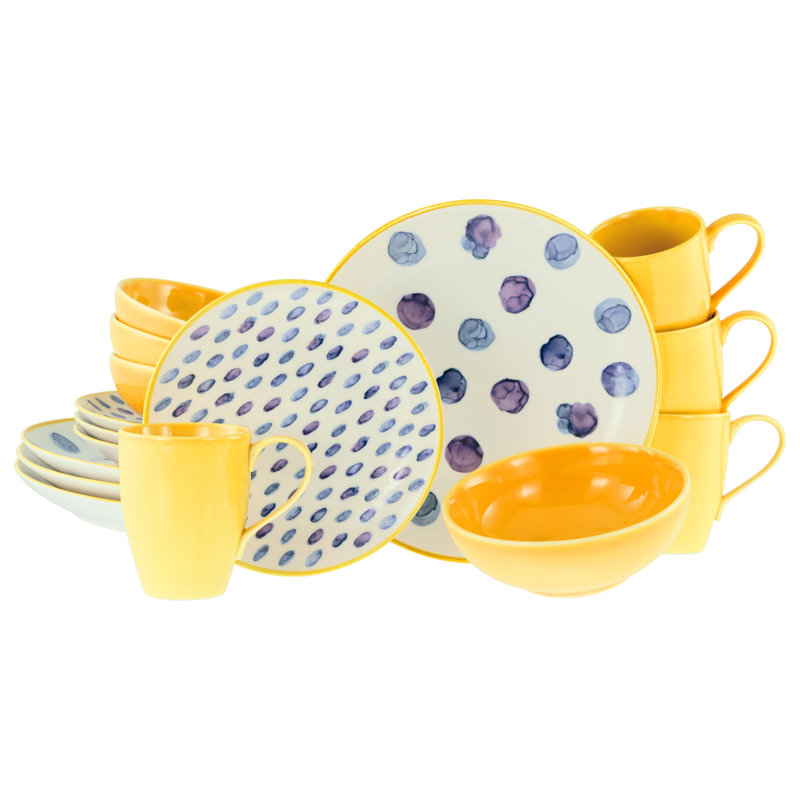 Maisie Stoneware Dinnerware Set 16 Piece - Service for 4