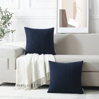 Farmhouse Knitted Modern Embossed Patterned Pillow Cover