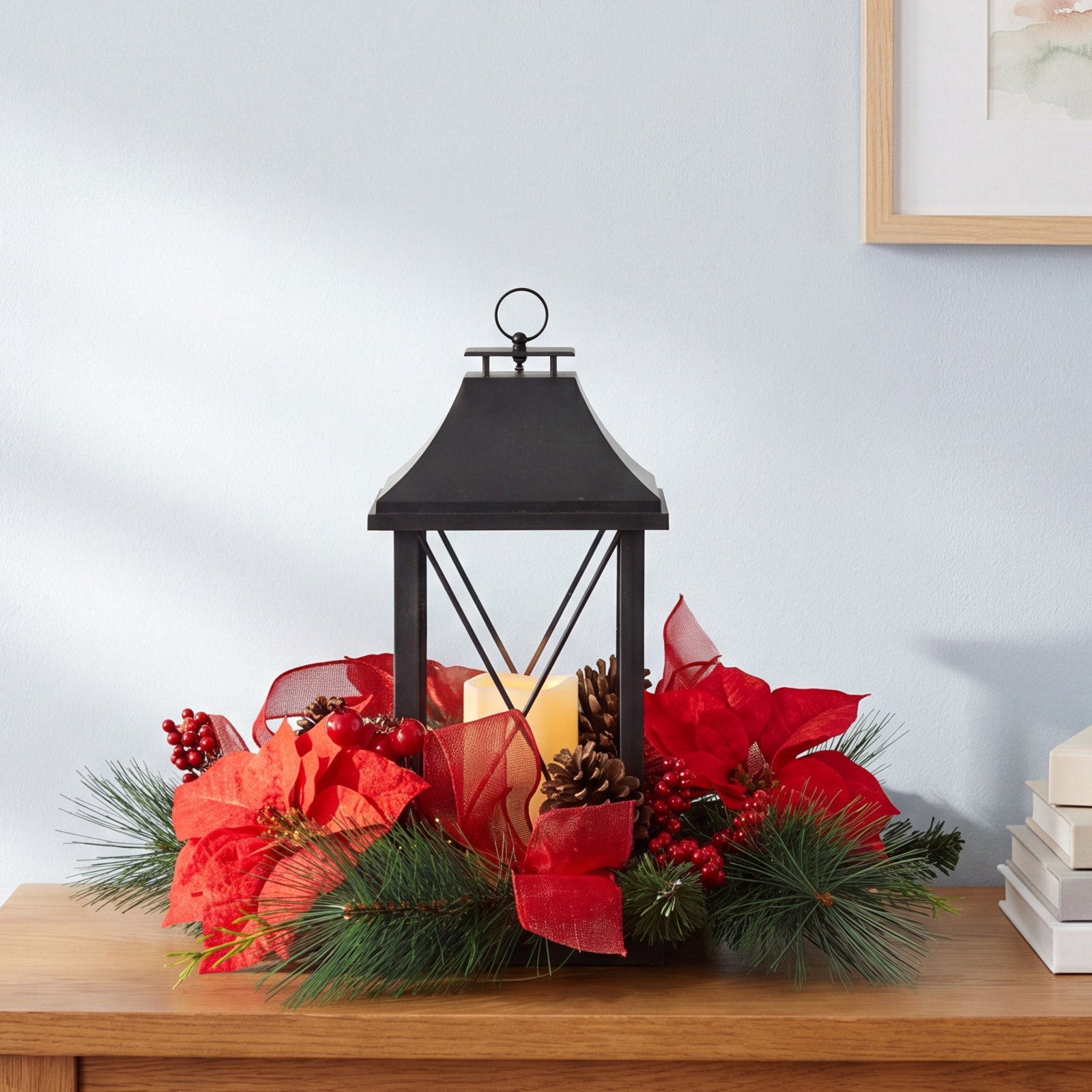 The Holiday Aisle® Poinsettia Lantern Holder