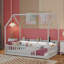 Lit simple Nooklet avec lumières DEL et tablettes de rangement-132460889-132460891