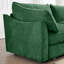 Canapé modulaire en L à 3 places, canapé 3 places avec 1 repose-pieds mobile, assise confortable, large et profonde, vert chenille