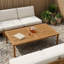  Table Top Natural Solid Teak Wood Modern Surface Dining Tabletop Home-124833300