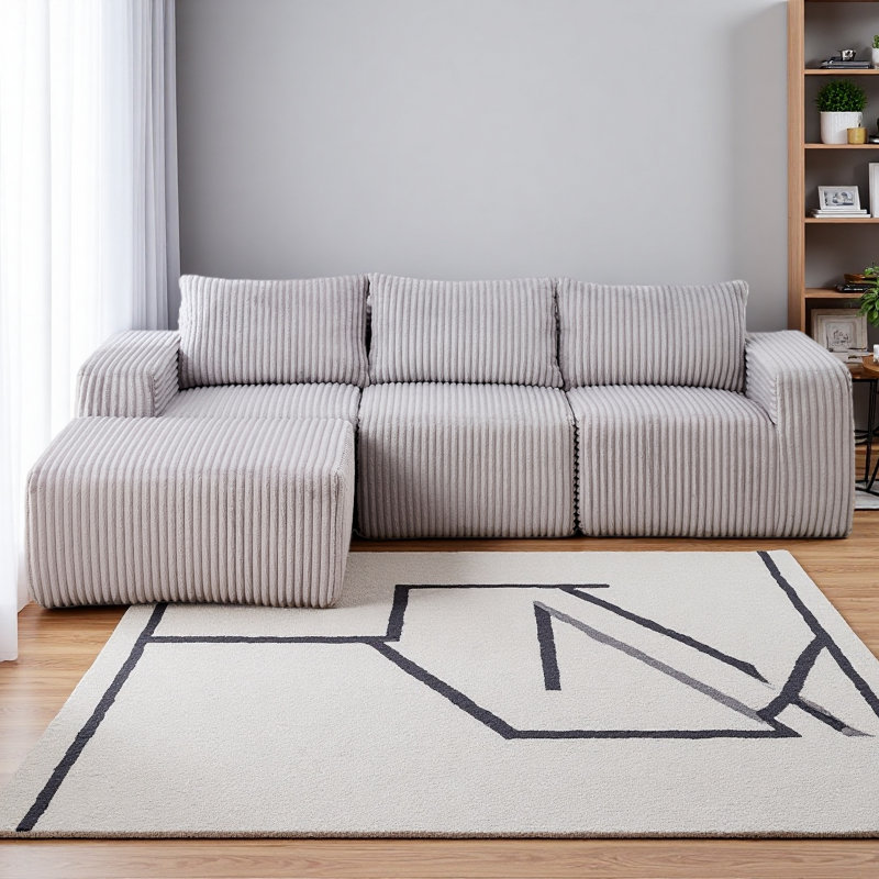 Canapé modulaire Modern, Tissu gris pâle