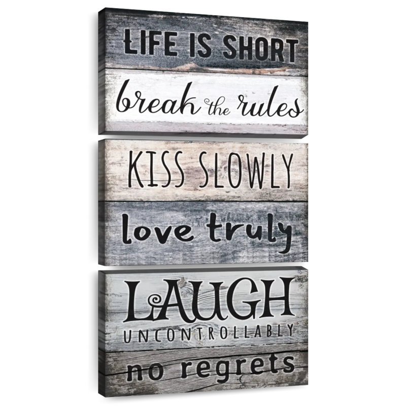 Life Is Short, typographie