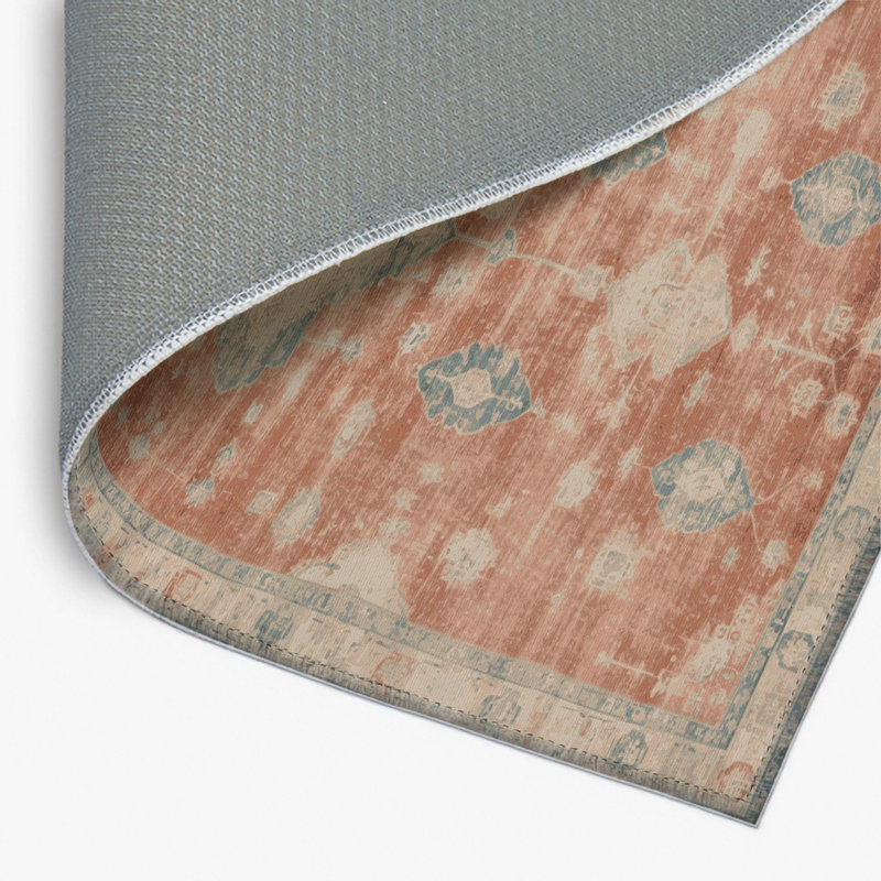 Tapis intérieur et extérieur brun Overdyed, Rectangulaire 8 pi x 10 pi