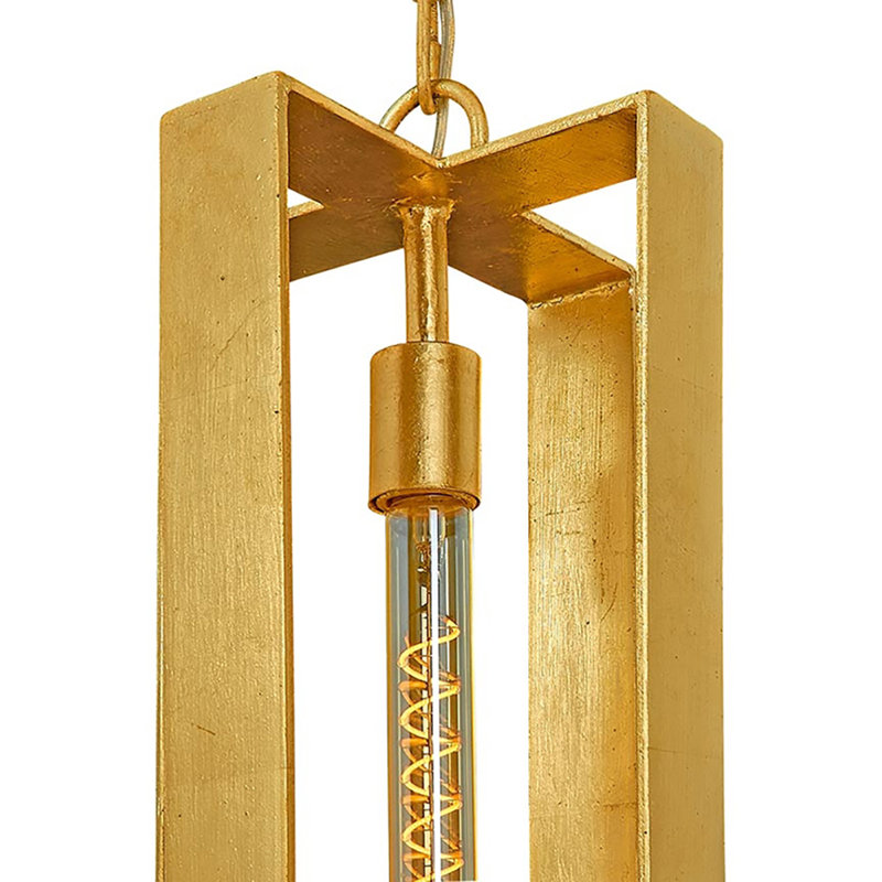 Petite lanterne rectangulaire à 1 lumière avec détails en fer forgé Petite