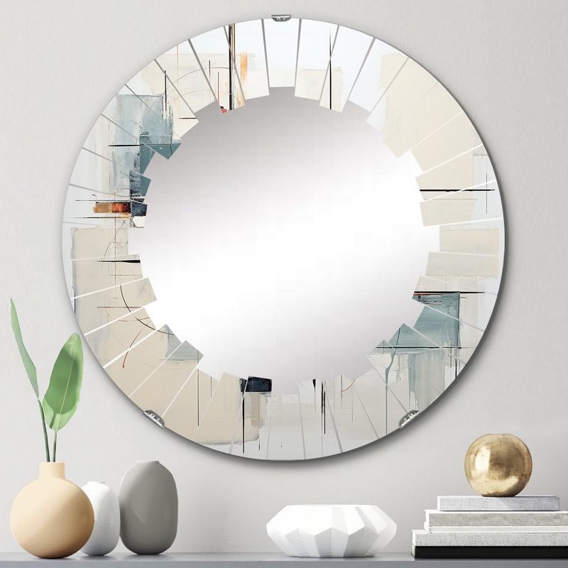 Furquhart - Miroir mural moderne rond, 24 po x 24 po