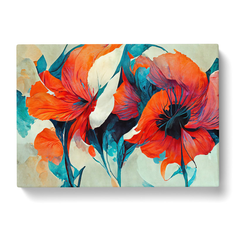 Floral Abstract Vol.5 - Wrapped Canvas