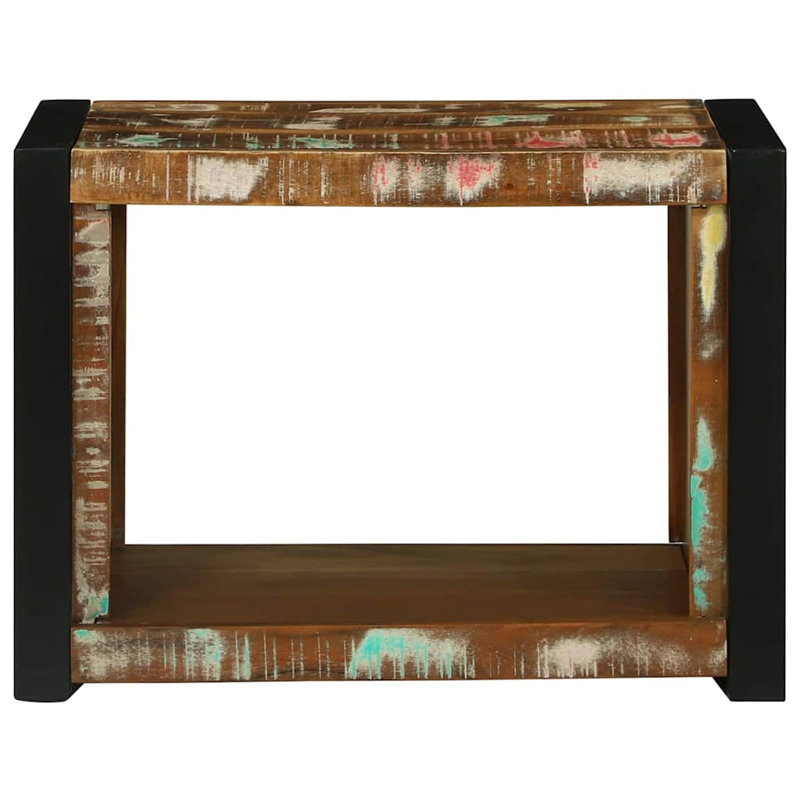 Wall Cube With Shelf 55 X 35 X 40 Cm Solid Mango Wood, Multicolor