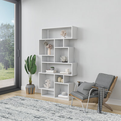 Delayna Geometric Bookcase