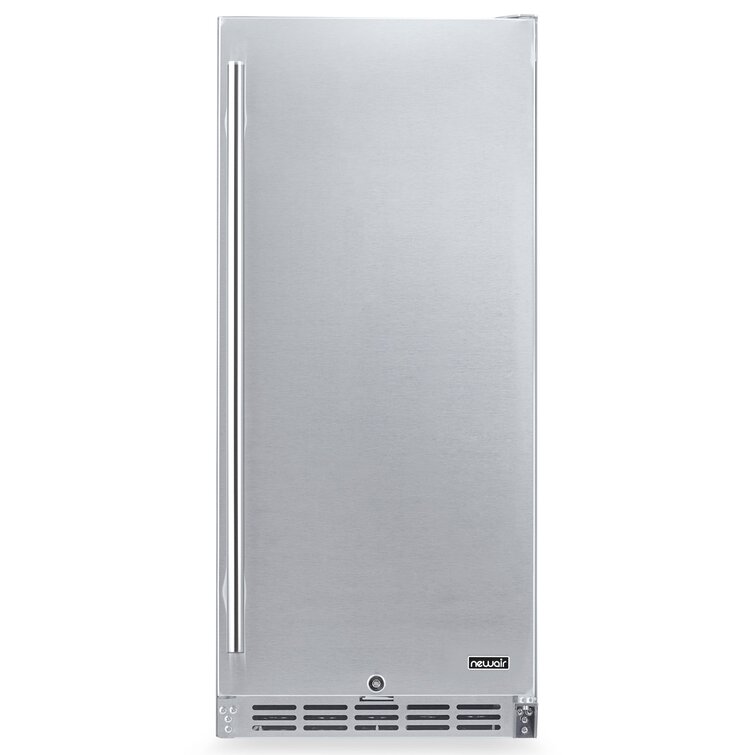 NewAir 100 Can Beverage Fridge with Glass Door - Stainless Steel