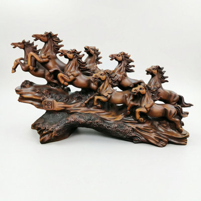 Resin Sculpture Eight Running Horses Statue